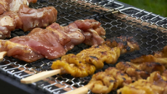 Cooking with charcoal