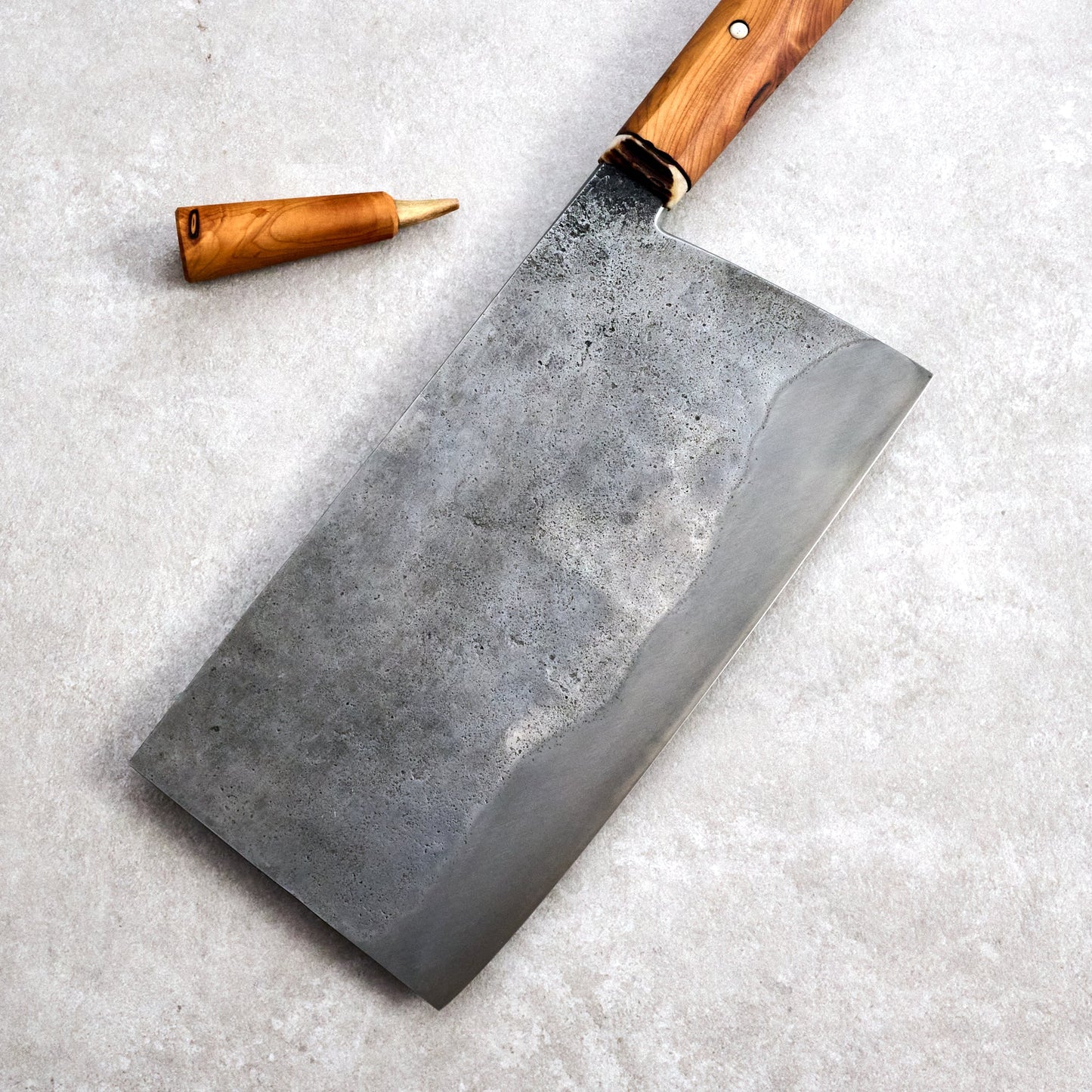 Cleaver 200mm/100mm AU Mono Yew & Antler Takedown – view 7