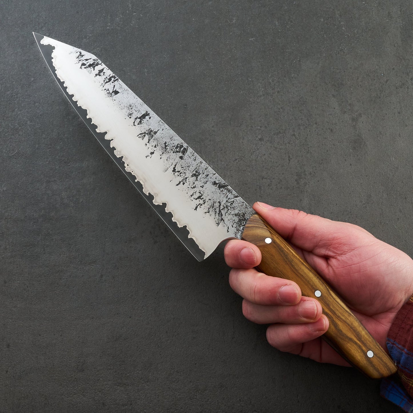 Gyuto 225mm Apex Ultra Stainless Clad Sumac – blade close-up