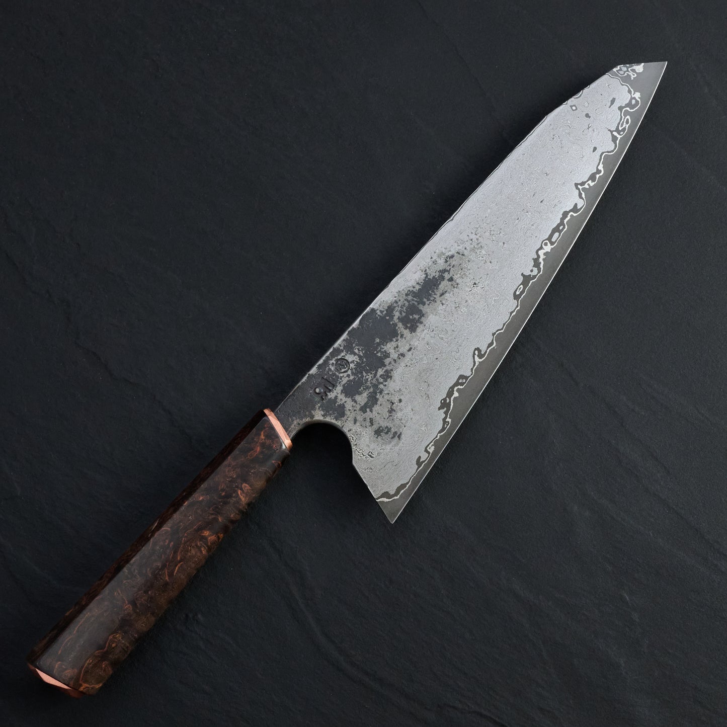 Gyuto 230mm Madra Rua Uillinneacha Masur Birch and Copper