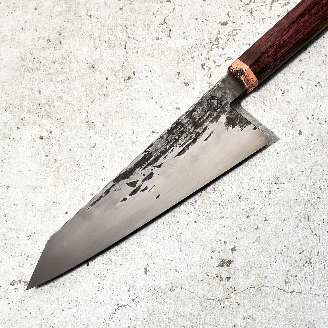 made by karyś Gyuto 215mm 125sc Honyaki Linear Texture Hamon - Ukraine Auction - Profile