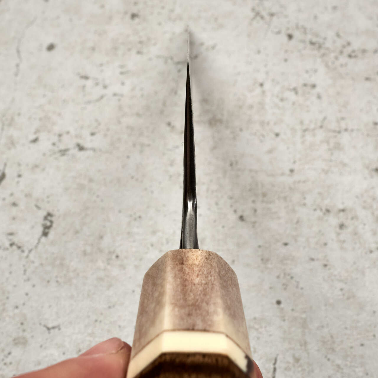 Isasmedjan Gyuto 250mm & 150mm Wrought Iron Clad Kasumi San Mai Set - Choil