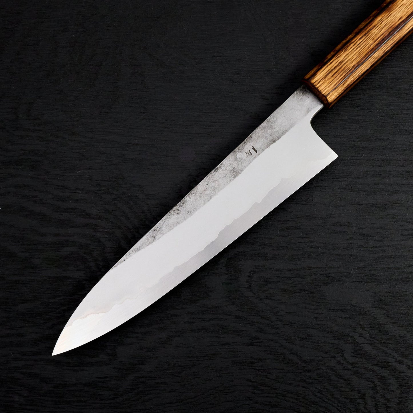 Gyuto 210mm Kirisame Series Shirogami #1 Stainless Clad Scorched Oak – view 7