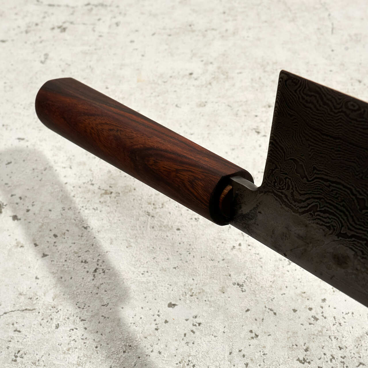 Oblivion Blades 240mm Gyuto 120 Layer Damascus Ironwood Handle - Handle