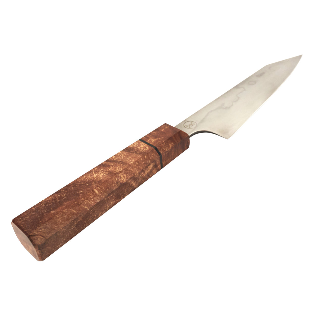 ScheepersBuilt Petty 150mm Honyaki W1 - Karelian Birch - Handle