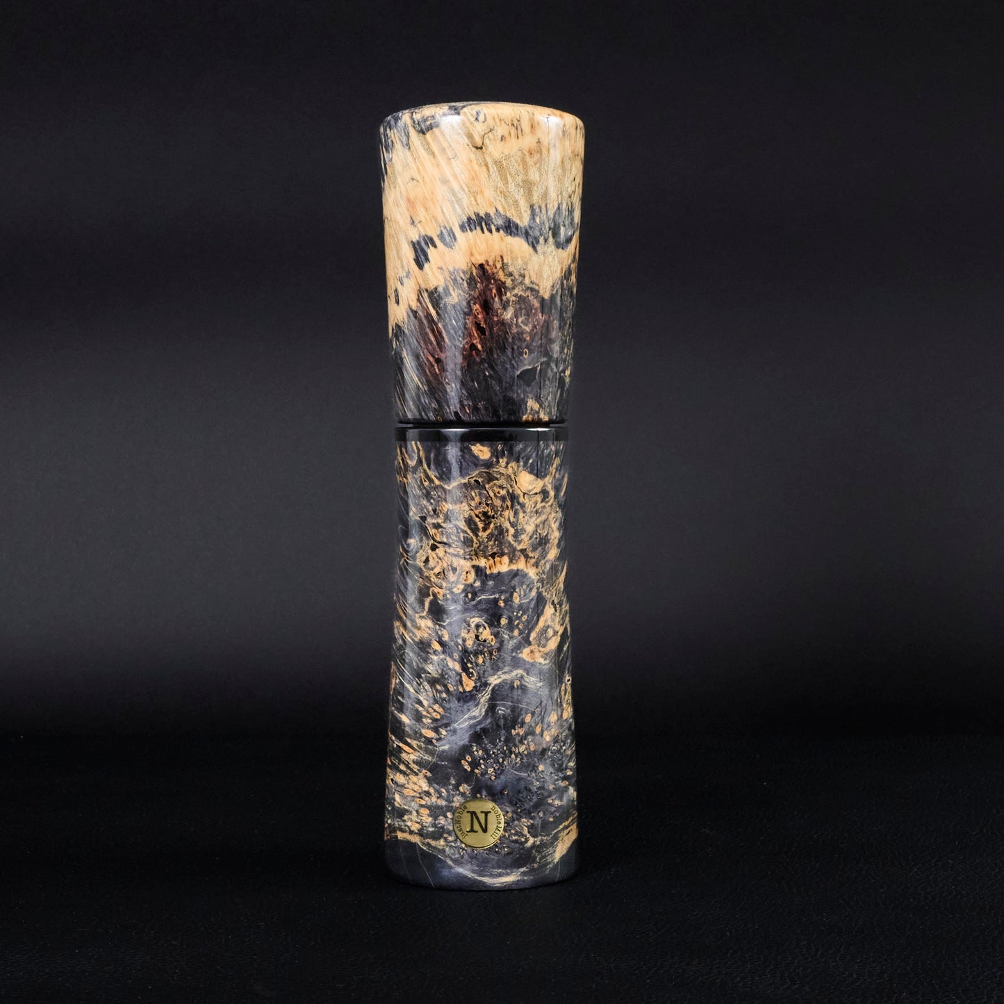 nobleMill® Peppermill Box Elder Burl Black Stabilized