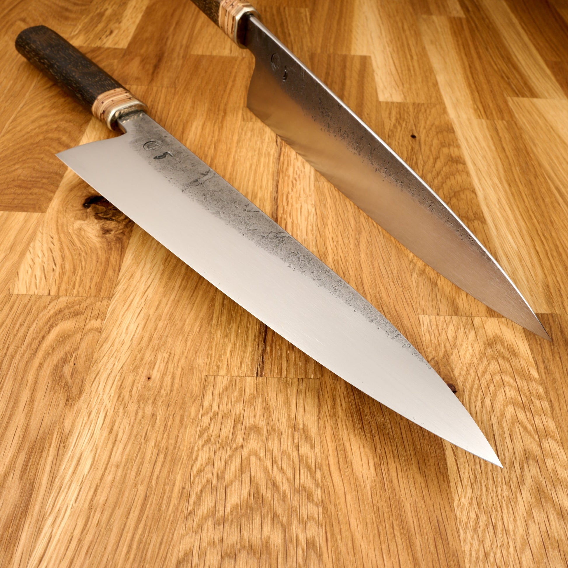Gyuto Apex Ultra 'Birchbark & Ebonized Oak' Limited Edition – detail view