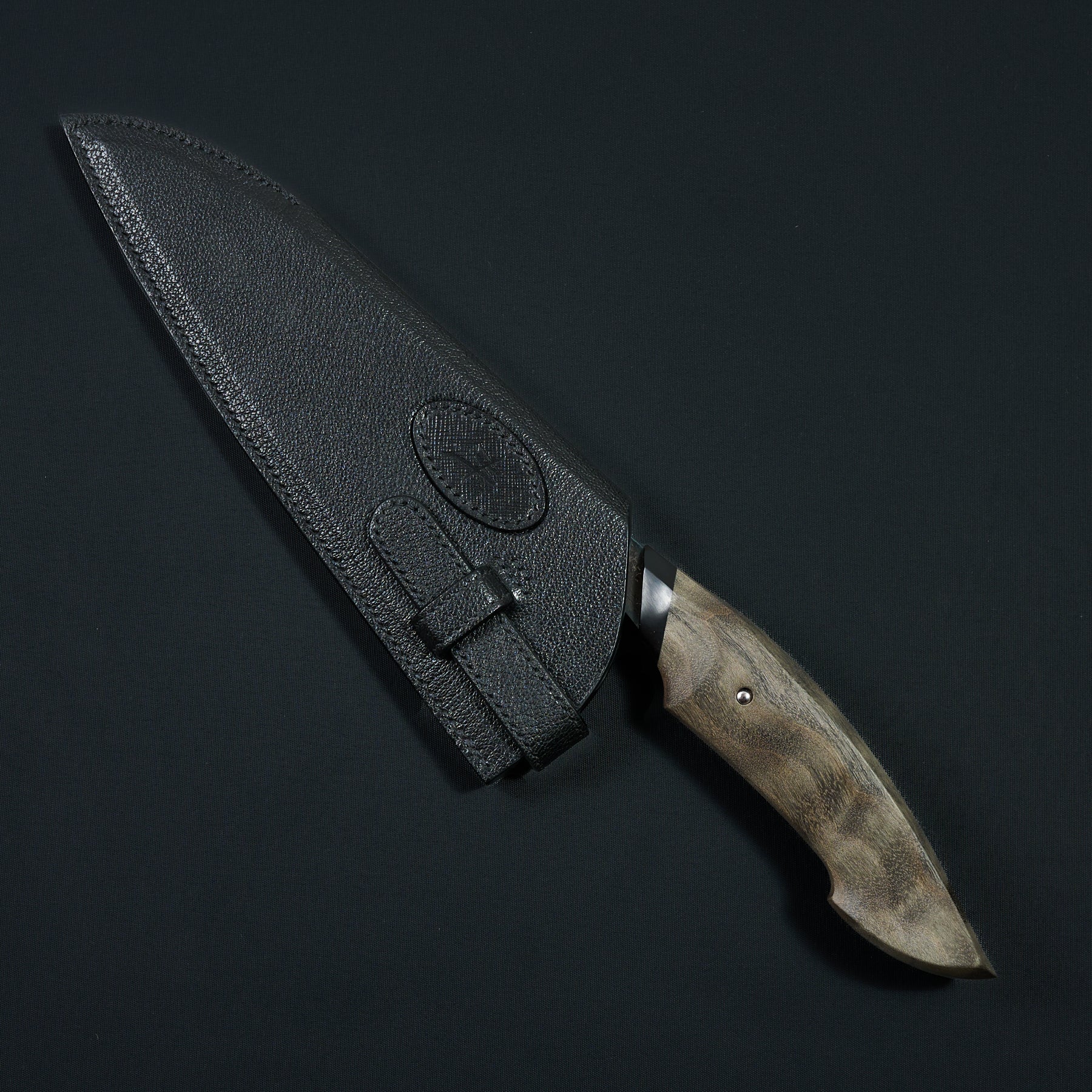 Bloomfield, Hazenberg & Bauer Chef Knife Black Mirror Apex SanMai Takedown – view 6