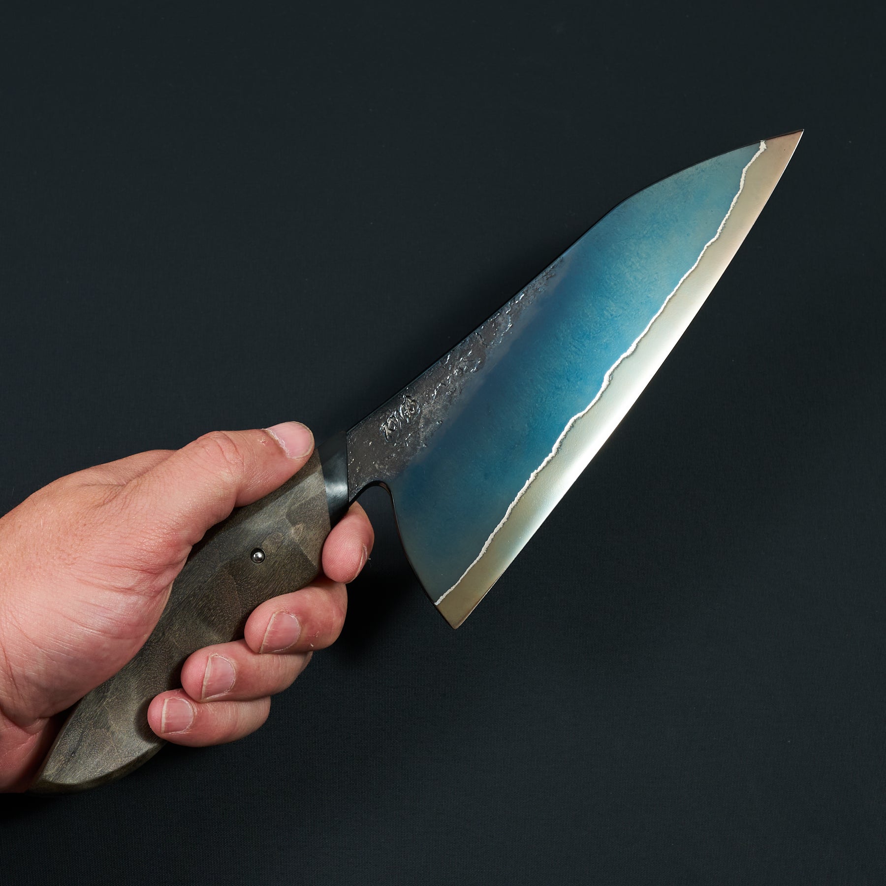 Bloomfield, Hazenberg & Bauer Chef Knife Black Mirror Apex SanMai Takedown – view 7