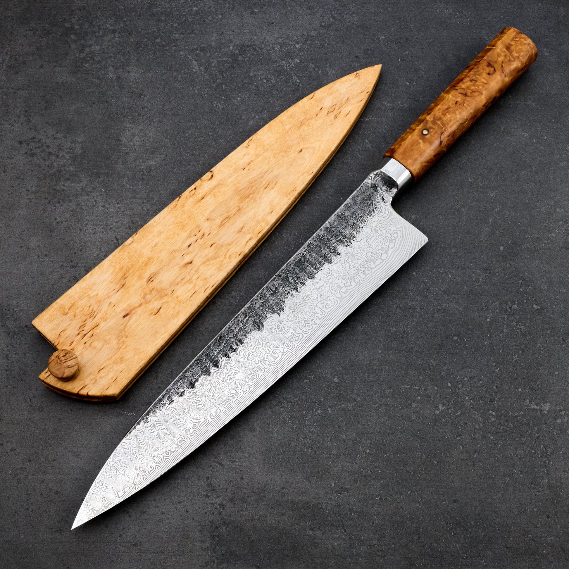 Bocuse D'Or Damasteel Gyuto 250mm Integral – handle detail