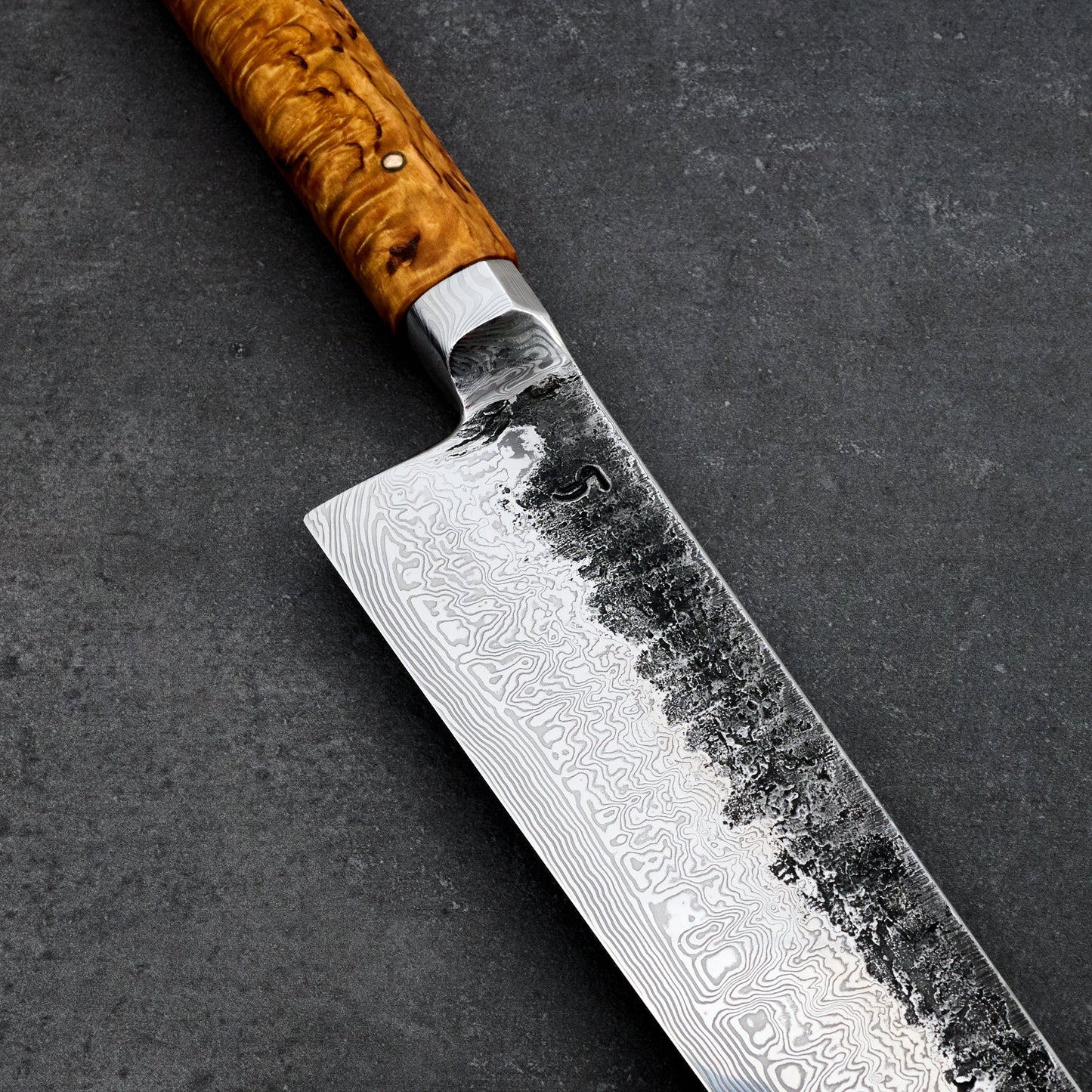 Bocuse D'Or Damasteel Gyuto 250mm Integral – detail view
