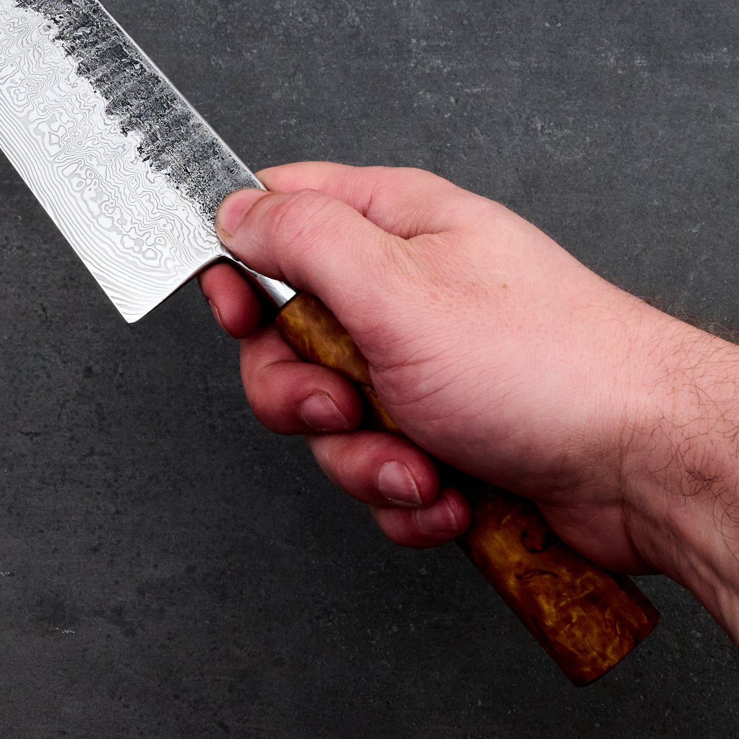 Bocuse D'Or Damasteel Gyuto 250mm Integral – side profile