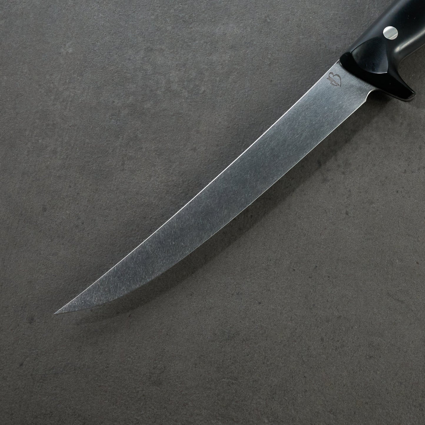Boning Knife 160mm AEB-L Orbital Double Black Canvas Micarta & Stainless Steel – blade close-up