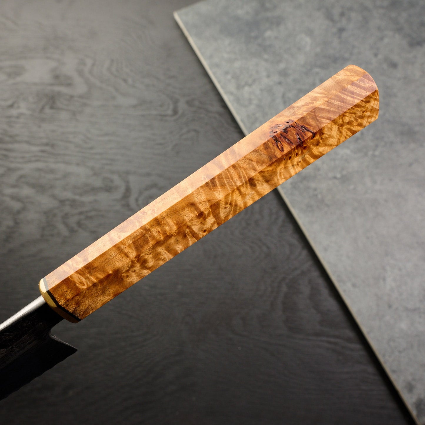 Bread Knife Sword 350mm Damascus – handle detail