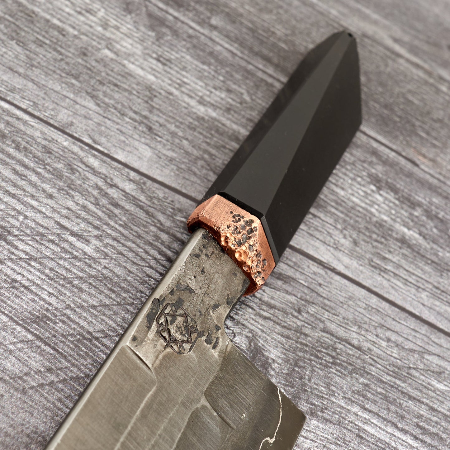 Bunka 135mm OB Go Mai Micarta & Copper – side profile