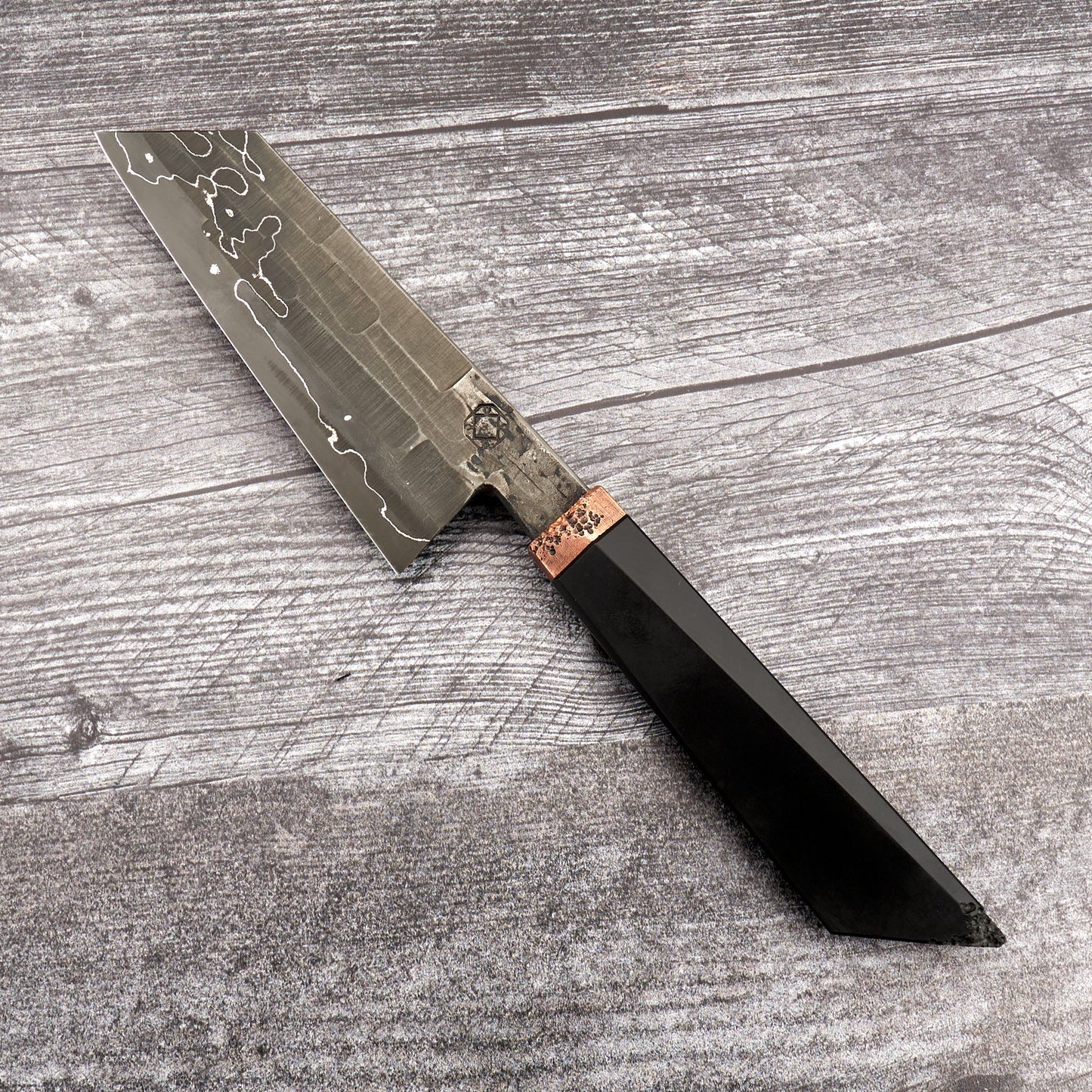 Bunka 135mm OB Go Mai Micarta & Copper – detail view