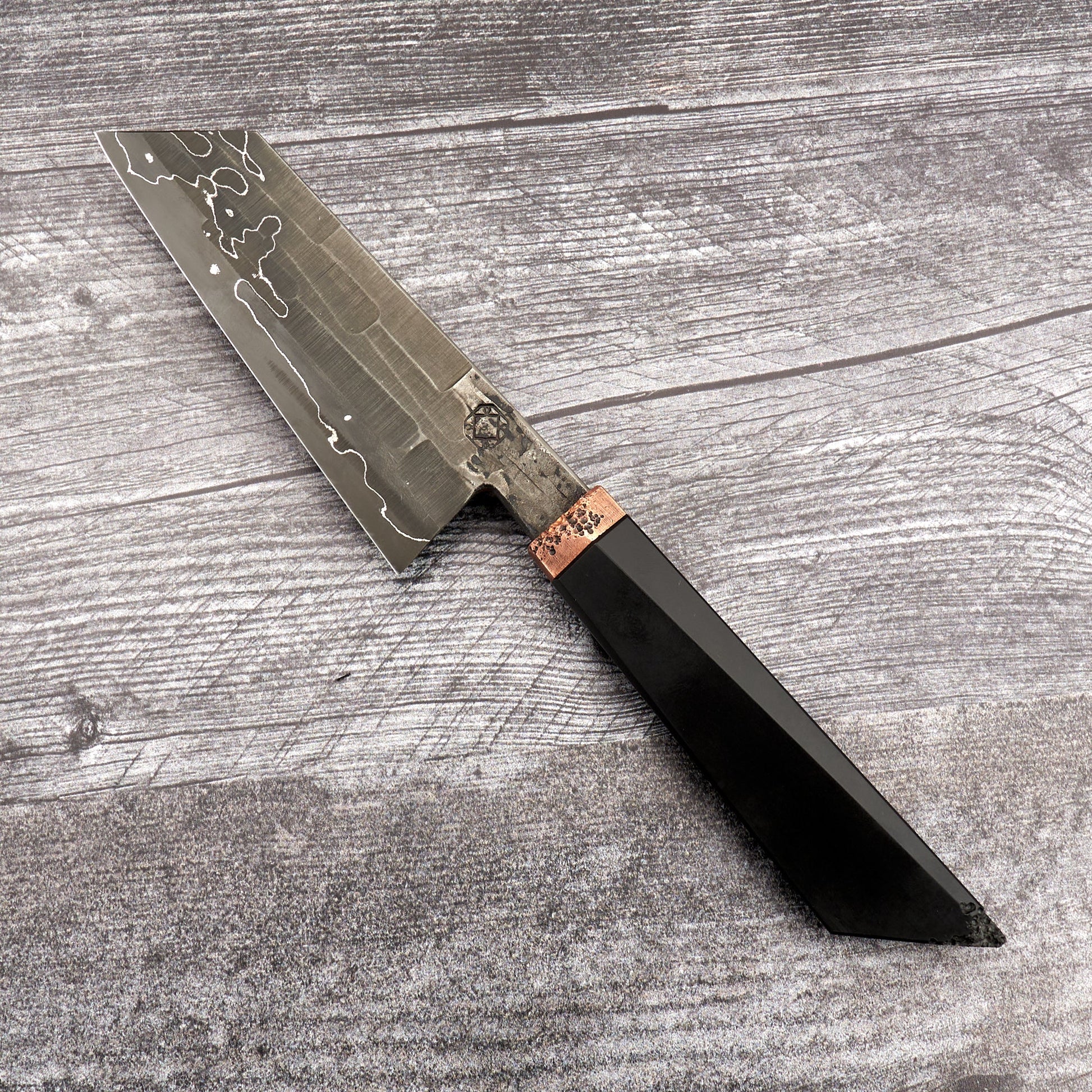Bunka 135mm OB Go Mai Micarta & Copper – detail view