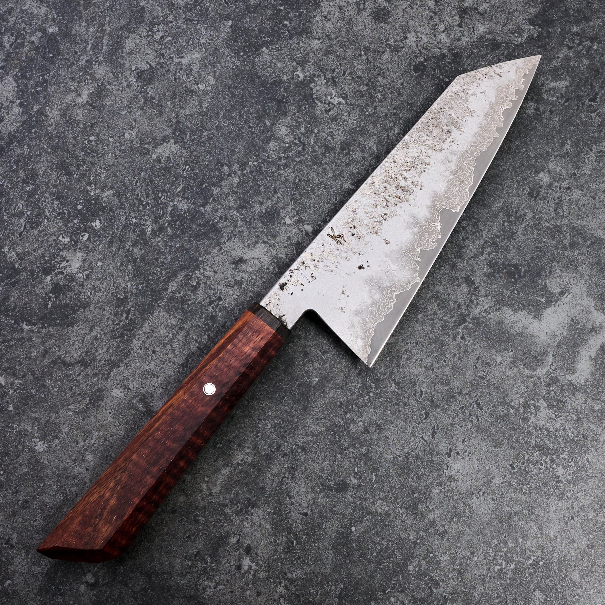 Bunka 163mm Nickel Damascus SanMai 1.2210