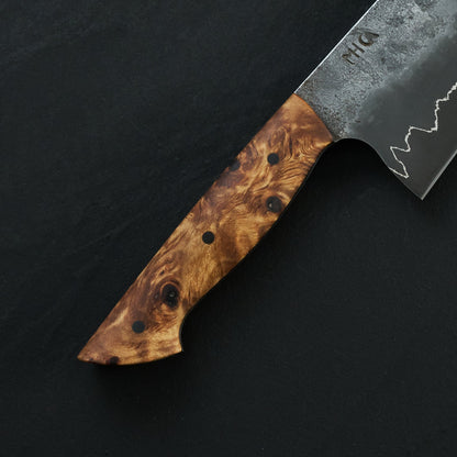 Bunka 185mm SilverLine 1.2419 GoMai Full Tang – blade close-up
