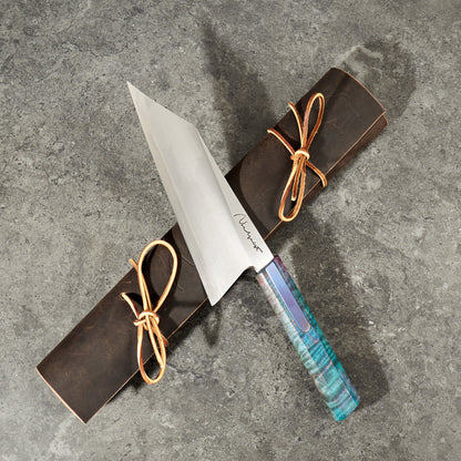 Bunka 210mm 'S' Grind – blade close-up