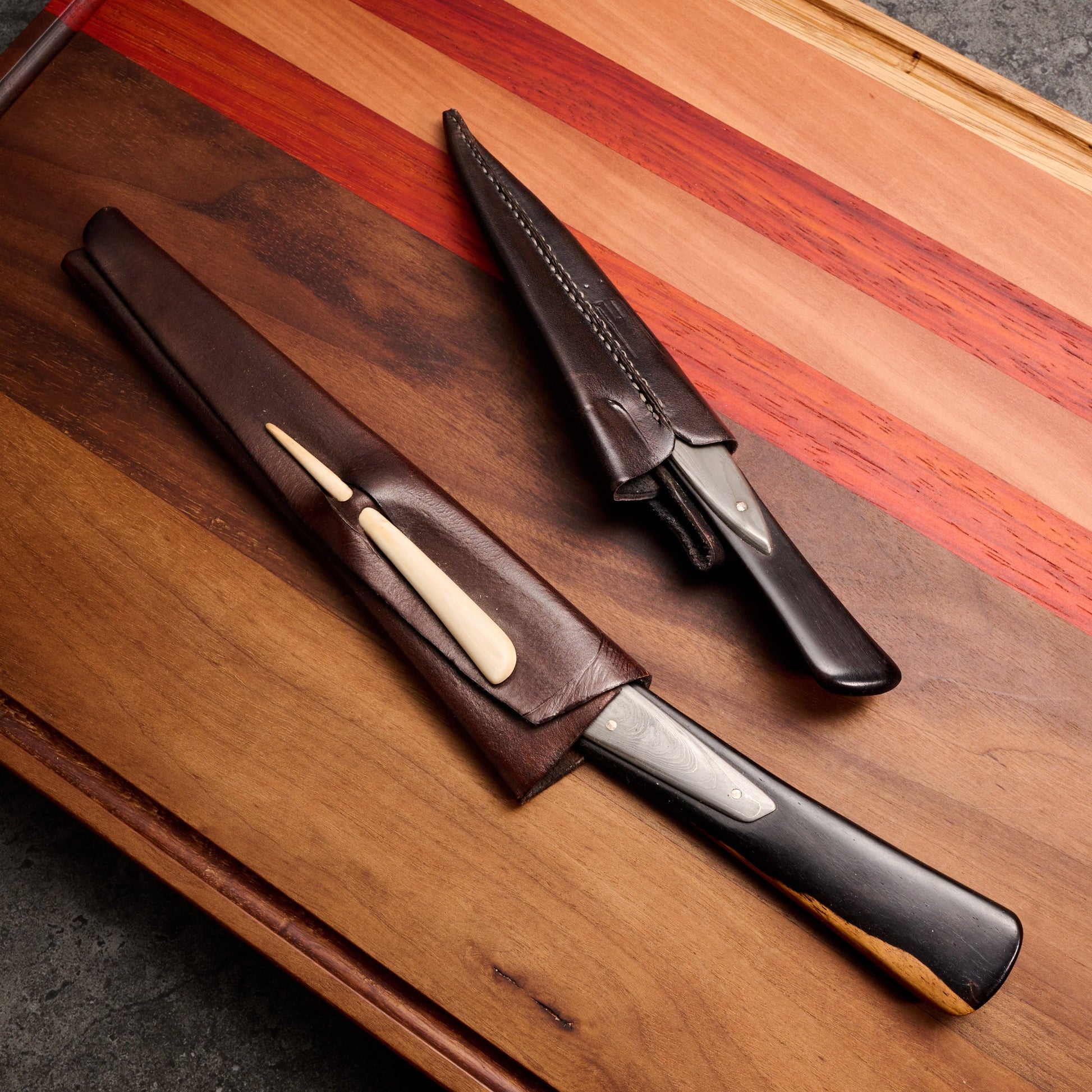 Ebony & Steel Aperitif Table Knife Set – detail view
