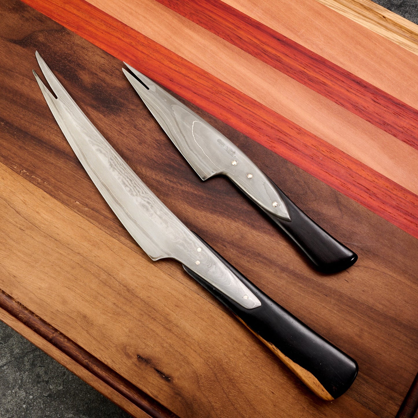 Ebony & Steel Aperitif Table Knife Set – side profile