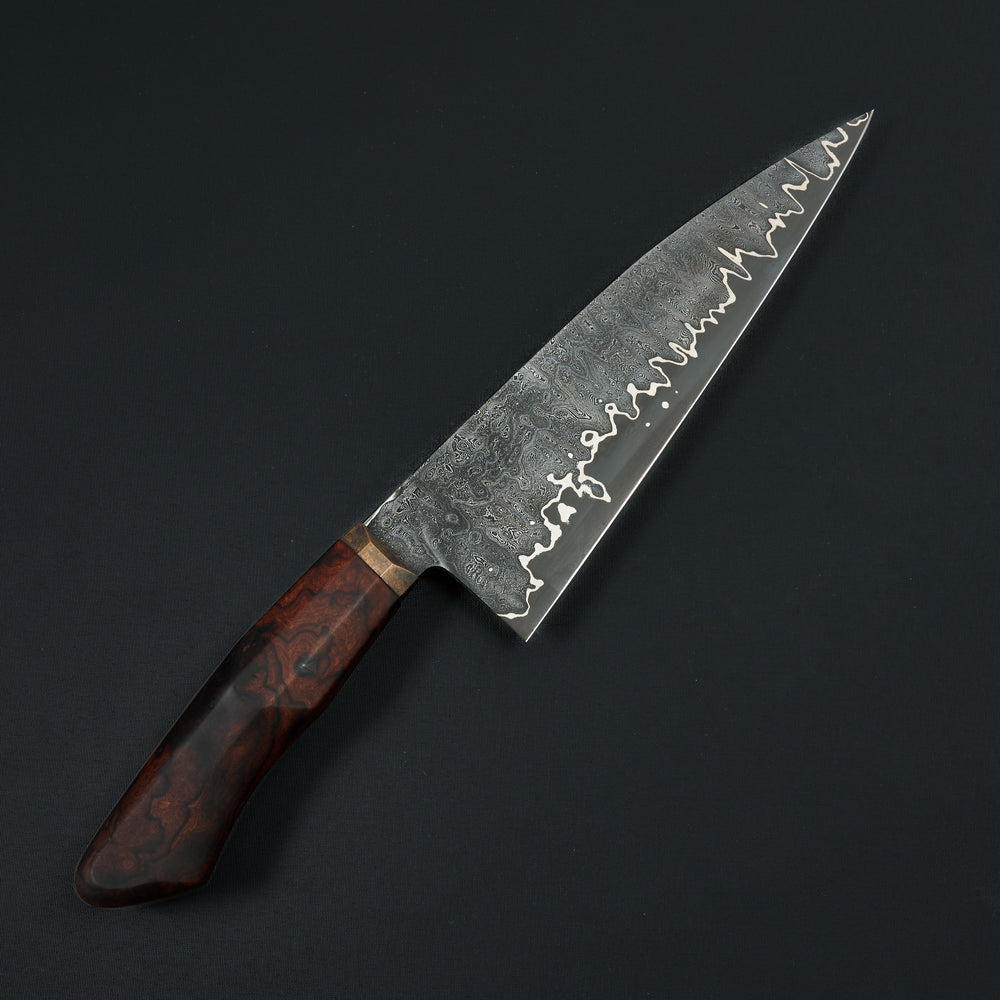 Chef Knife 200mm GoMai Damascus Ni Apex Ultra "Paragon Series" Desert Ironwood