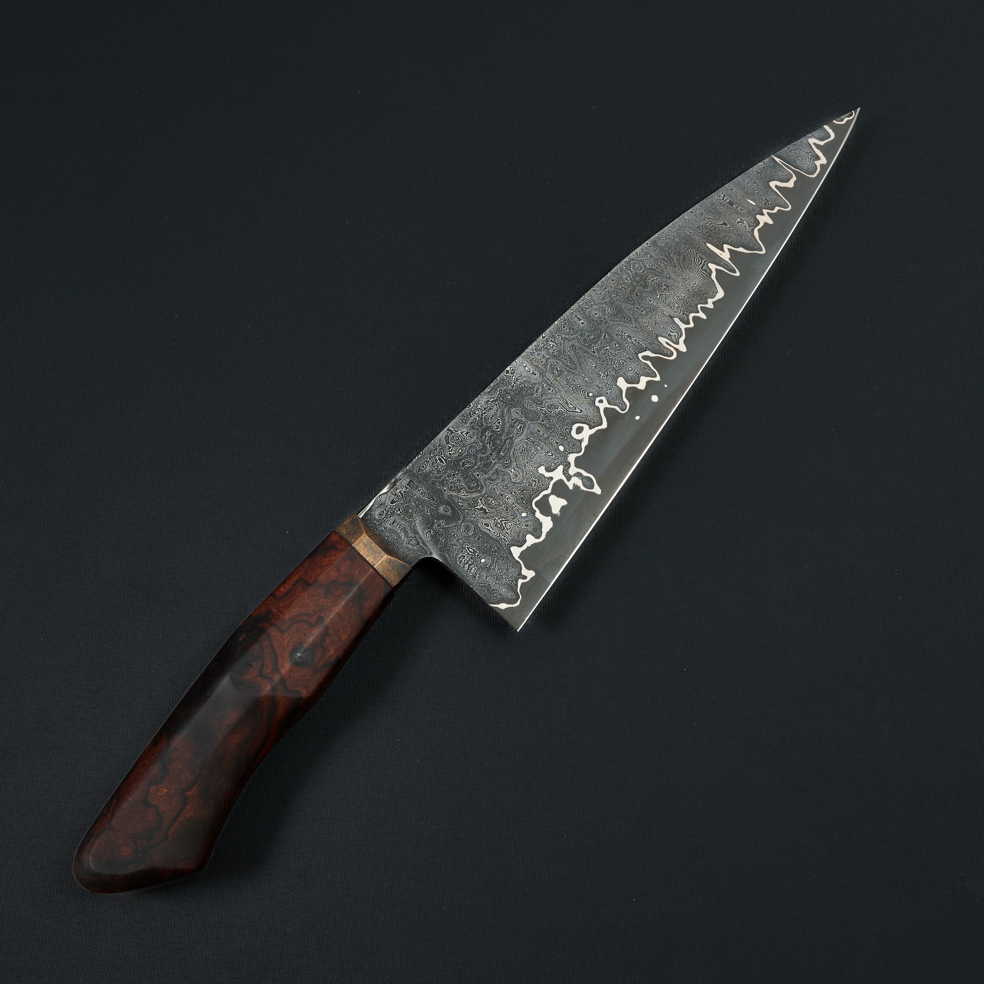 Chef Knife 200mm GoMai Damascus Ni Apex Ultra 'Paragon Series' Desert Ironwood