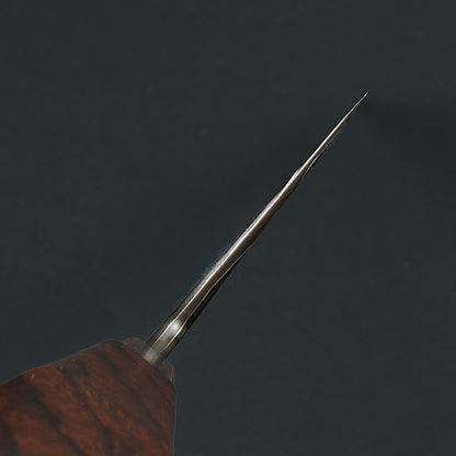 Chef Knife 200mm GoMai Damascus Ni Apex Ultra 'Paragon Series' Desert Ironwood – handle detail