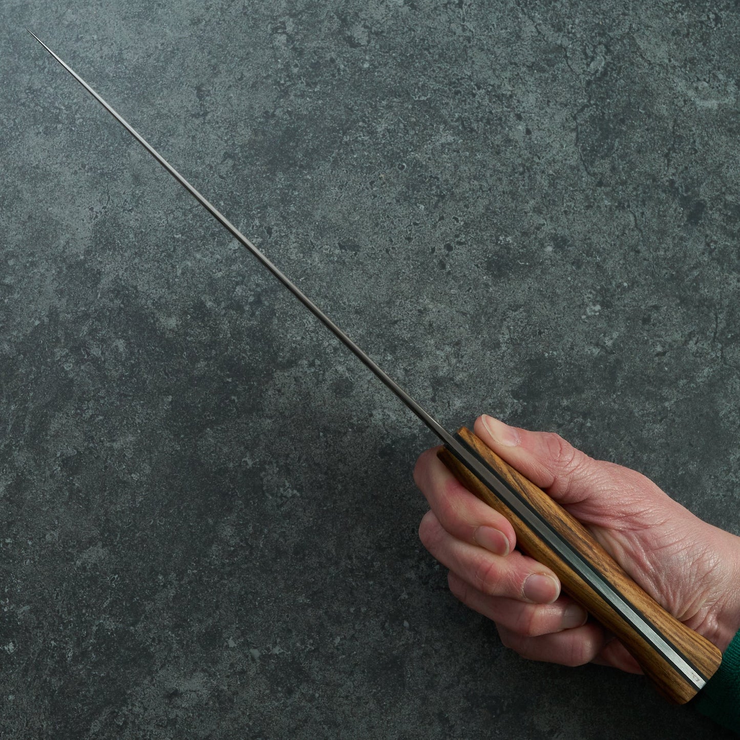 Chef Knife 210mm Stainless GoMai 1.2419 Austrian Ash – blade close-up