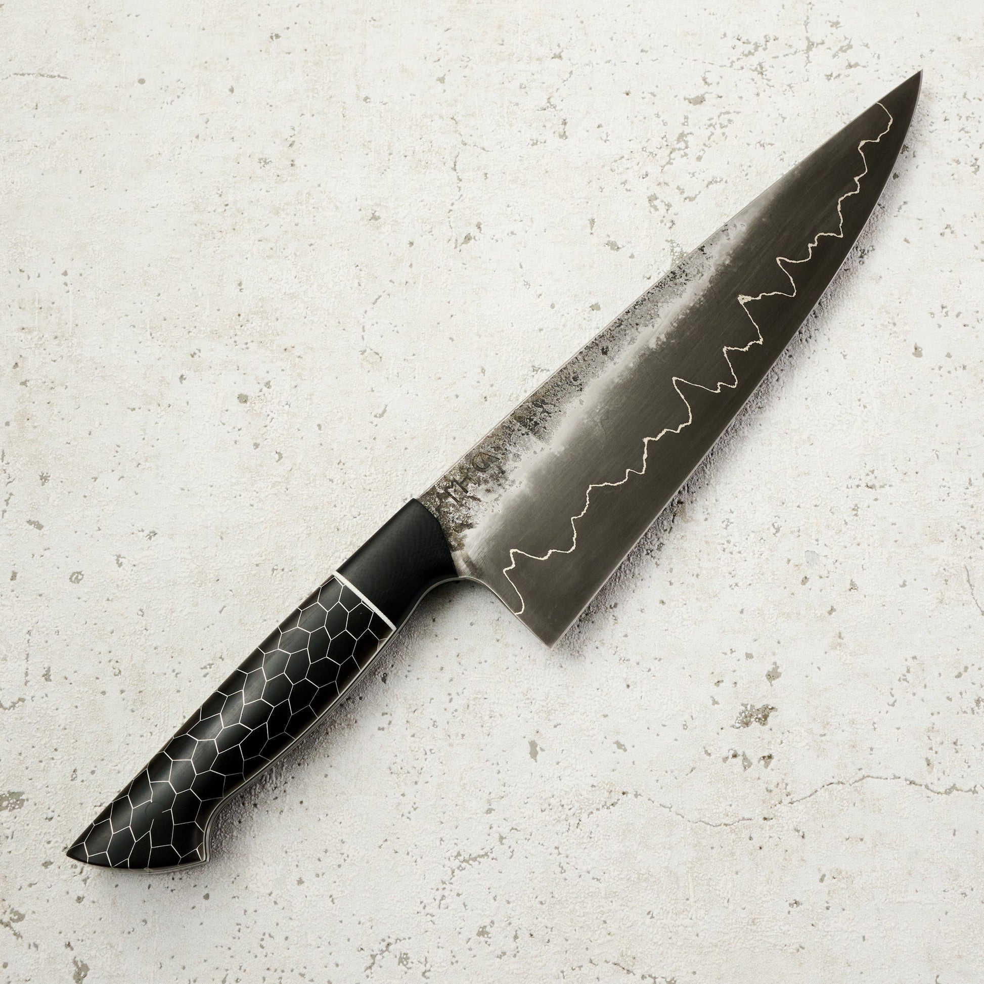 Chef Knife 215mm GoMai Silverline 1.2419 Full Tang