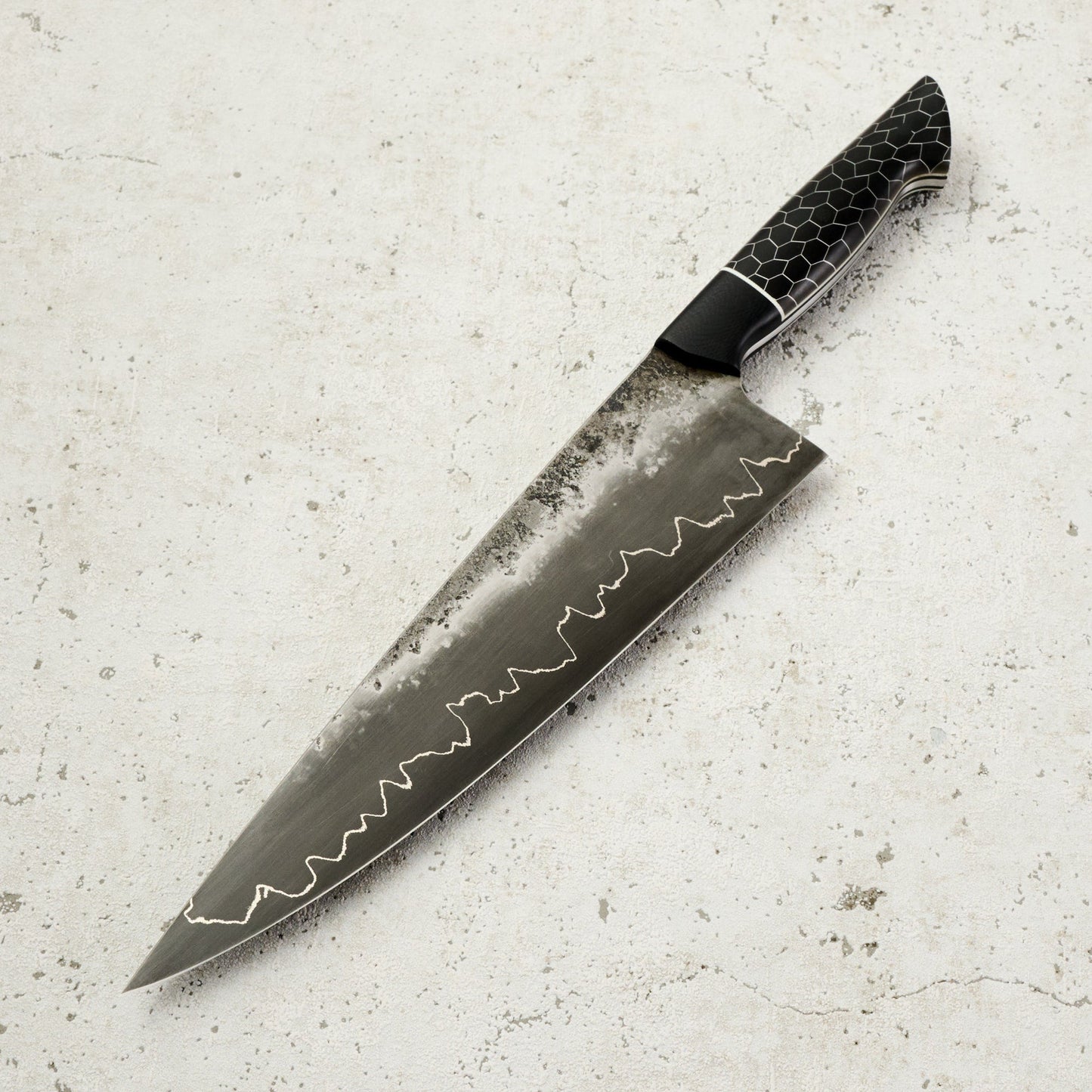 Chef Knife 215mm GoMai Silverline 1.2419 Full Tang – view 6