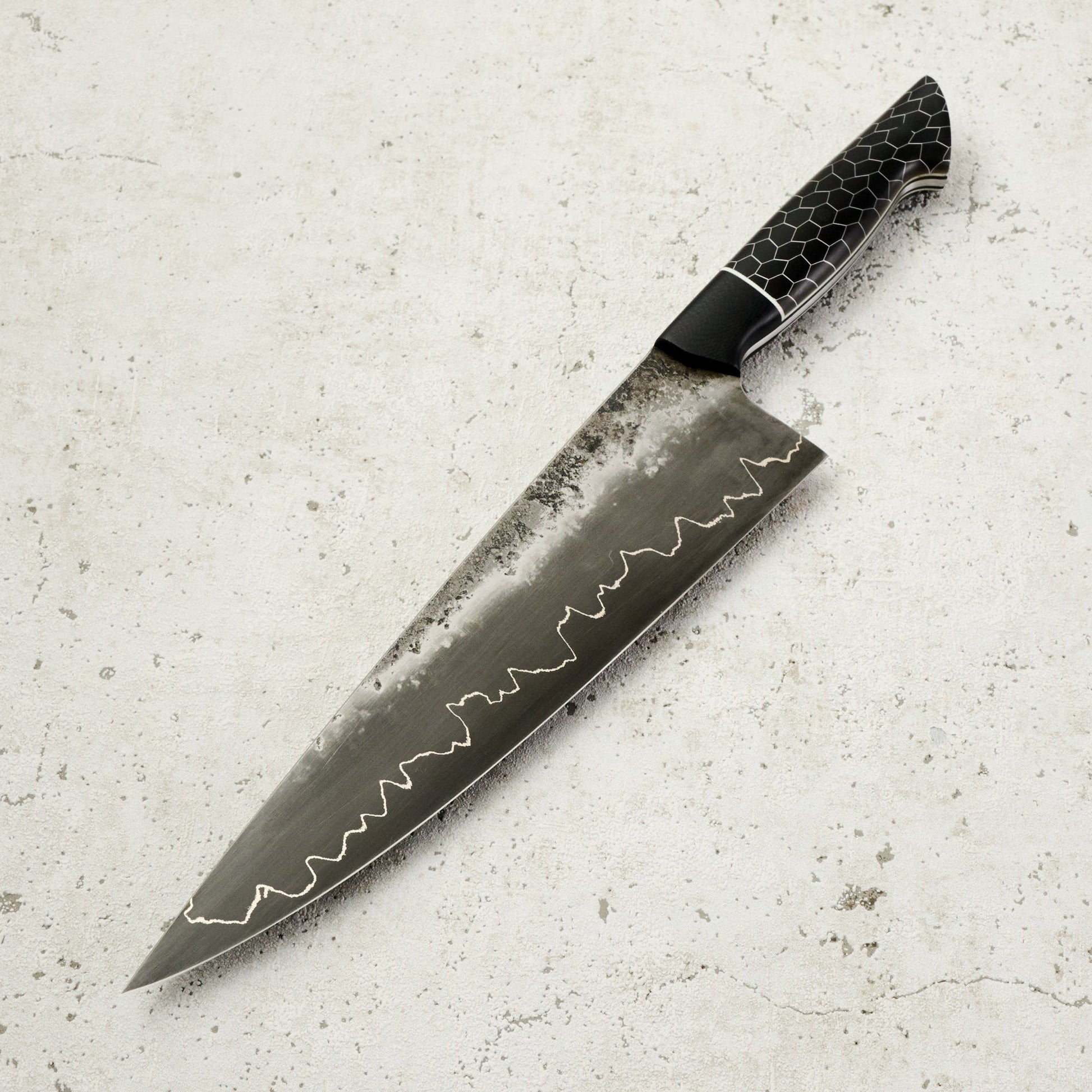 Chef Knife 215mm GoMai Silverline 1.2419 Full Tang – view 6