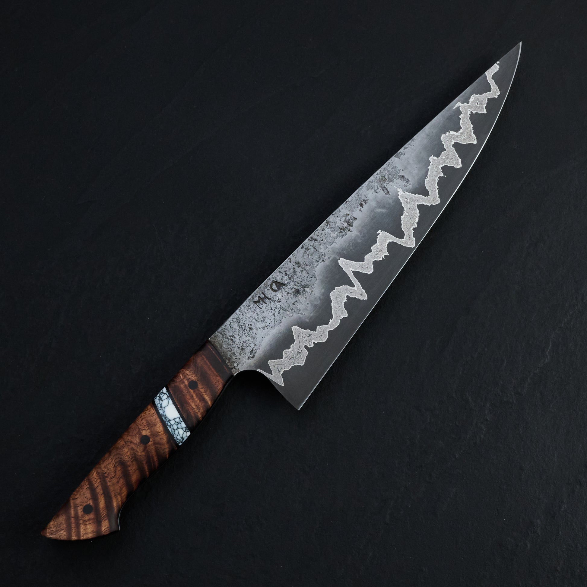 Chef Knife 225mm GoMai 12419 Damascus Koa & TruStone