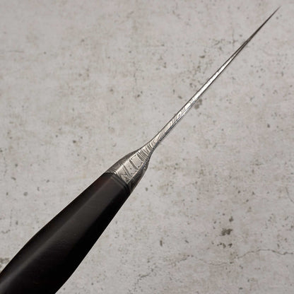 Martin Huber Chef Knife 220mm Feather Damascus "S" Grind with Integral Ironwood Handle - Spine