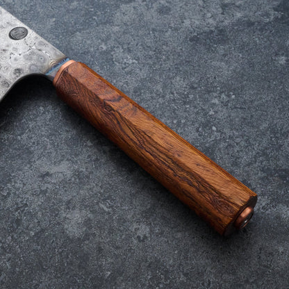 Kamon X Hangler High Chef Knife 235mm Damascus Clad Apex Ultra GoMai – view 6