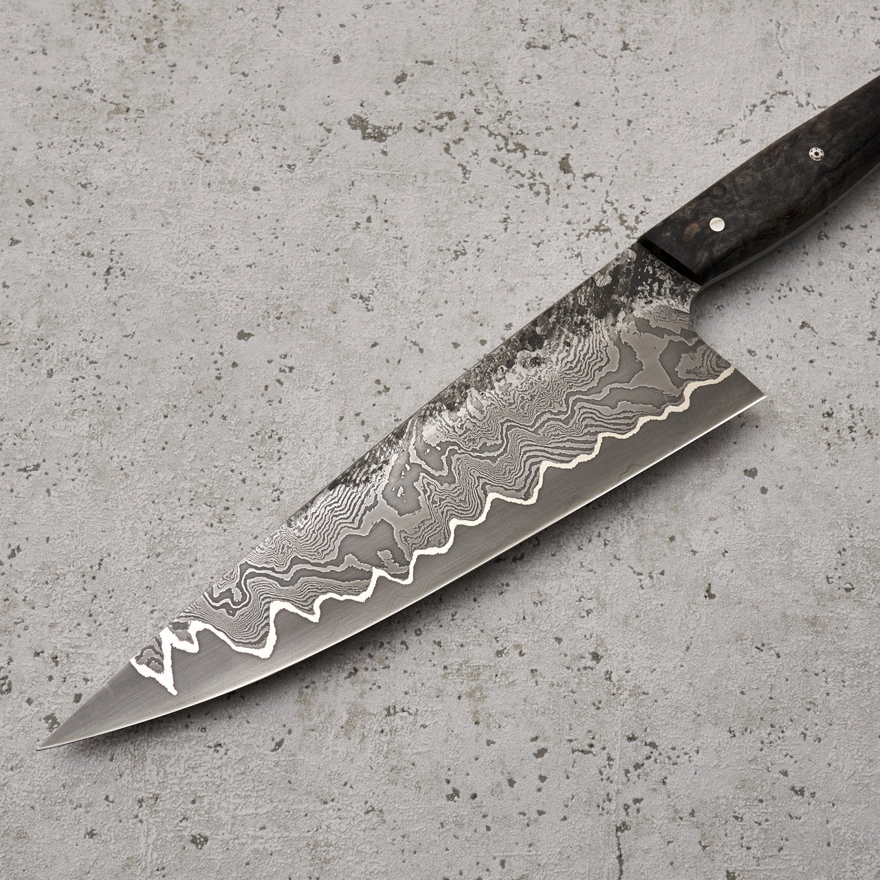 Martin Huber Chef Knife 200mm Dammy Clad 100 Layer Twist 1.2519 Core