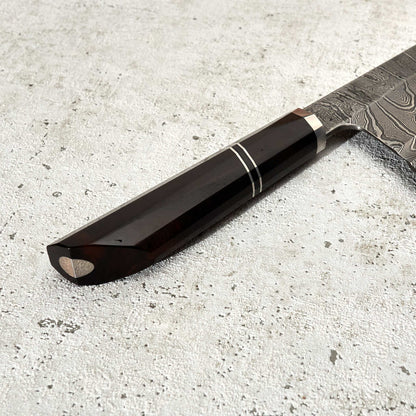 Martin Huber 109 layer Mosaic Twist Cleaver 165mm Double S-Grind - Handle