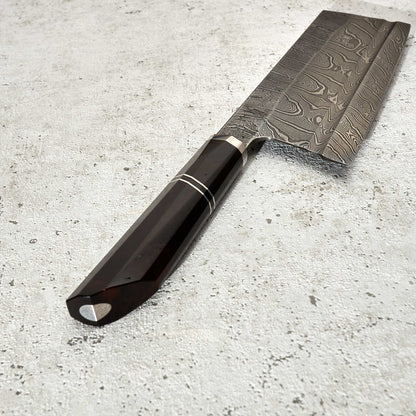Martin Huber 109 layer Mosaic Twist Cleaver 165mm Double S-Grind - Handle