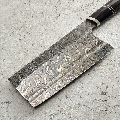 Martin Huber 109 layer Mosaic Twist Cleaver 165mm Double S-Grind - Profile