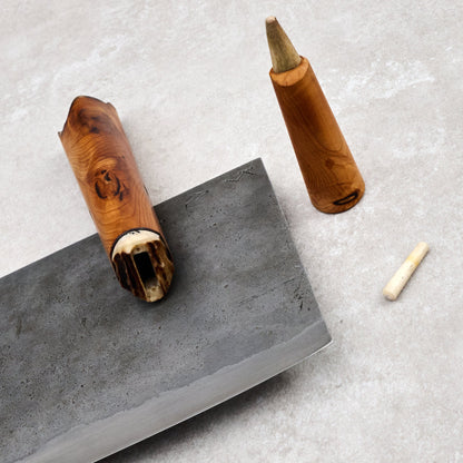 Cleaver 200mm/100mm AU Mono Yew & Antler Takedown – view 6