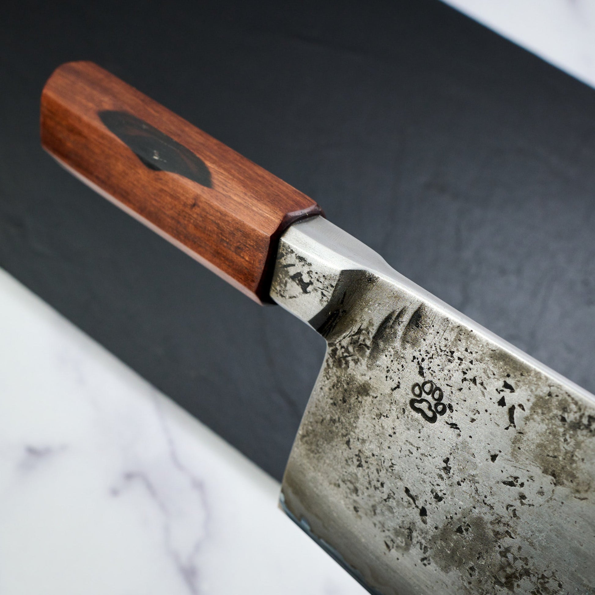 Cleaver 175mm Wrought Iron Clad Aogami #2 Water Quenched – view 6