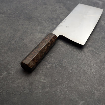 Cleaver 190mm X 85mm Honyaki 135cr3 – handle detail
