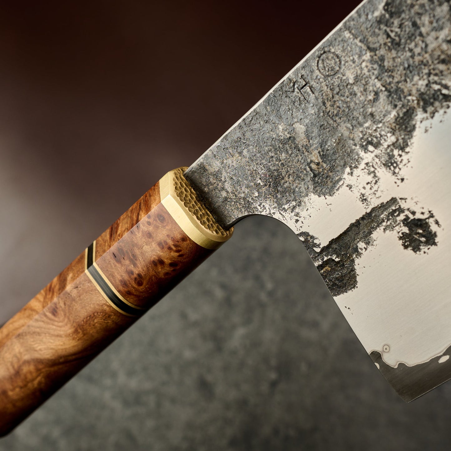 Cleaver 200mm X 85mm Stainless Clad Apex Ultra Go Mai – detail view