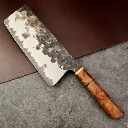 Cleaver 200mm X 85mm Stainless Clad Apex Ultra Go Mai – blade close-up