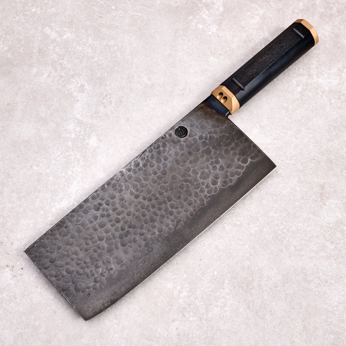 Cleaver 208mm Denty Short Neck Black Out – detail view