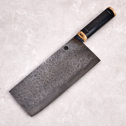 Cleaver 208mm Denty Short Neck Black Out – detail view