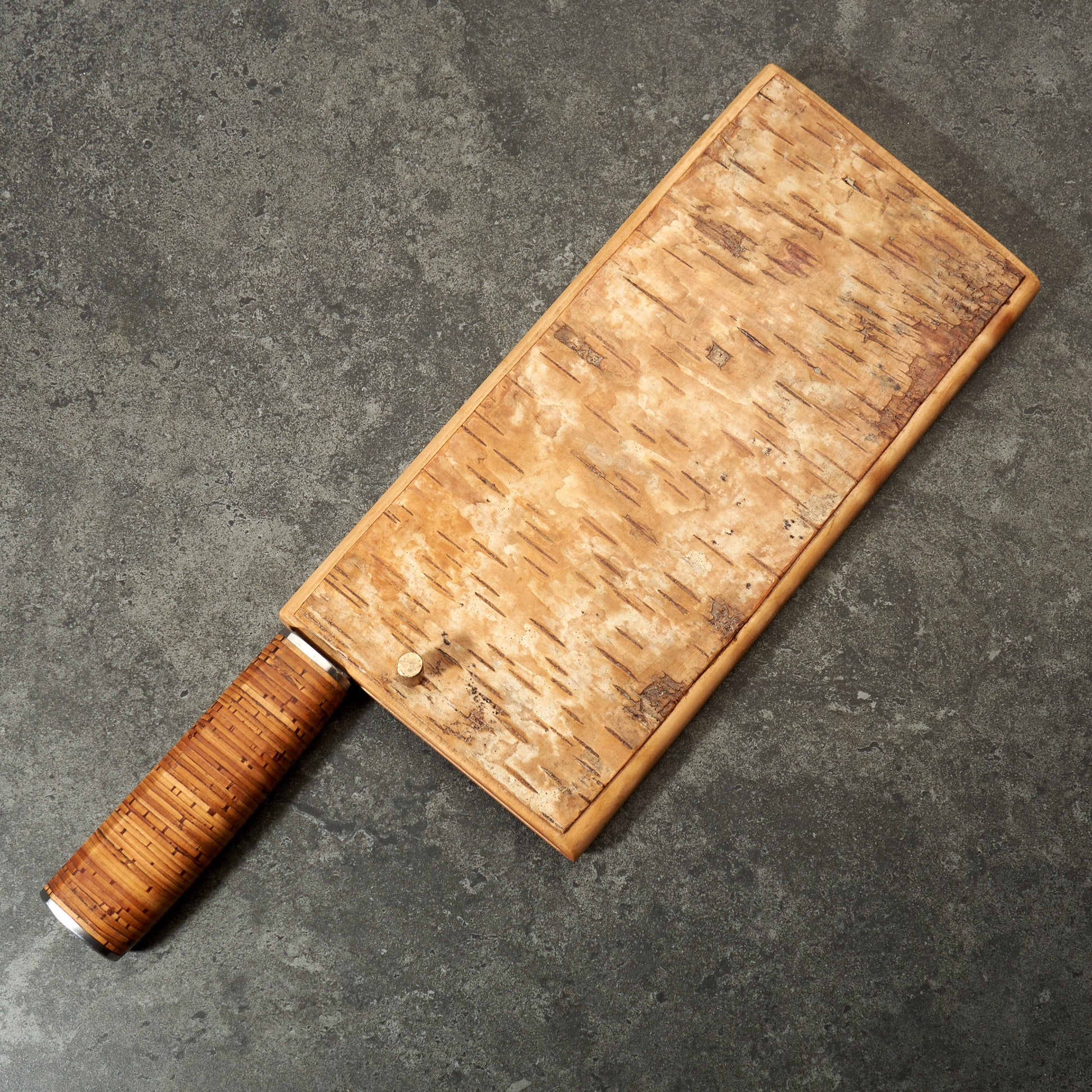 Cleaver 225mm X 105mm Honyaki 'S' Grind Birchbark & Stainless – view 8