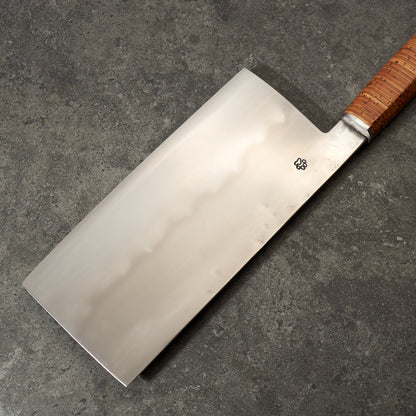 Cleaver 225mm X 105mm Honyaki 'S' Grind Birchbark & Stainless – view 7