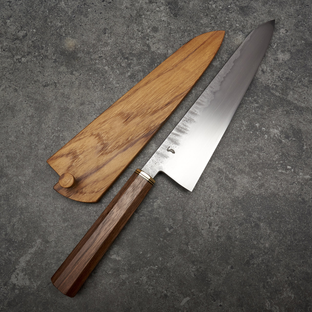 Fredrik Spåre Gyuto 220mm 2092 (52100) Nashiji with Saya - Blade Saya